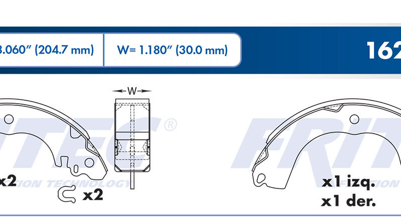 BALATA SEMI METALICA TRASERA DODGE ATTITUDE 2015-2020 MITSUBISHI LANCER DE 2008-2016 NISSAN TIIDA HATCH BACK 2007-2018 TIIDA SEDAN 2007-2018 =OW-1624-ZV