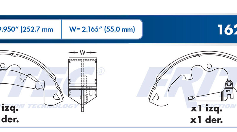 BALATA TAMBOR TRASERA FORD TRUCK ESCAPE 2010-2012 MERCURY TRUCK MARINER 2007-2011 =S936