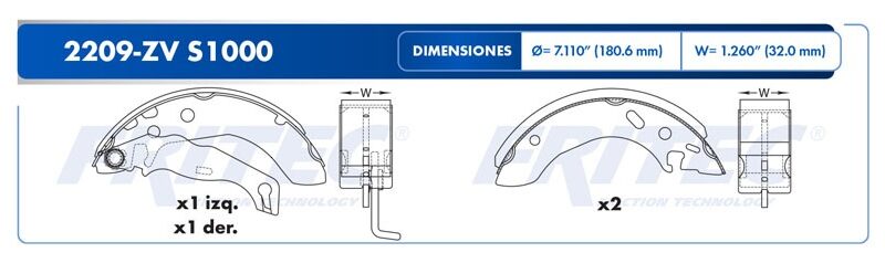 BALATA TAMBOR TRASERA FORD FIESTA HATCH BACK 1998-2007 FIESTA IKON SEDAN 2001-2007 IKON SEDAN 2011-2012 KA 2001-2008 1X81