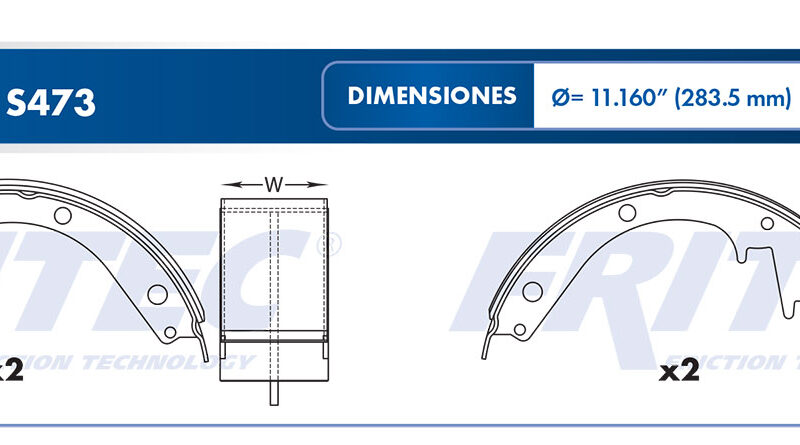 BALATA TAMBOR TRASERA CHEVROLET TRUCK BLAZER 1990-1991 C2500 2000-2001 EXPRESS 1500 2000-2002 TAHOE 1999-2000 =S473