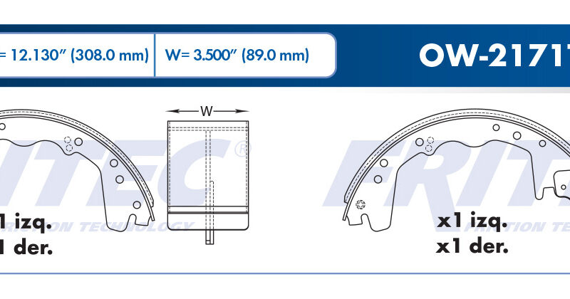 BALATA TAMBOR TRASERA DODGE TRUCK B1500 1998 B2500 1998 RAM 1500 VAN 2000 RAM 2500 2001-2003 RAM 2500 VAN 1999-2003 =S583