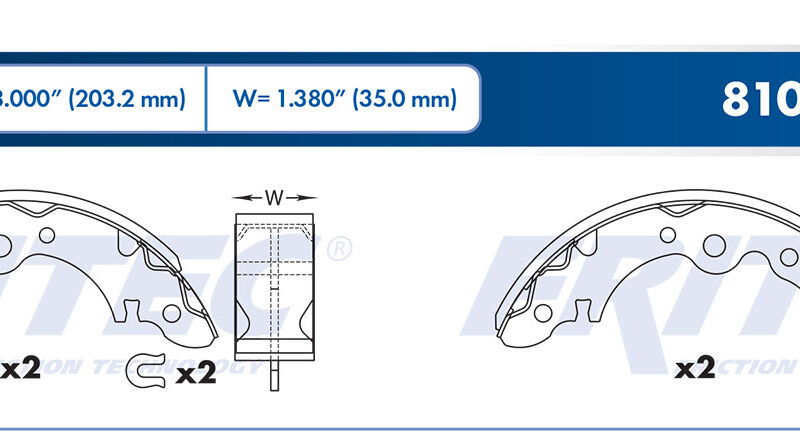 BALATA TAMBOR TRASERA NISSAN SENTRA 1983-1985 =S533