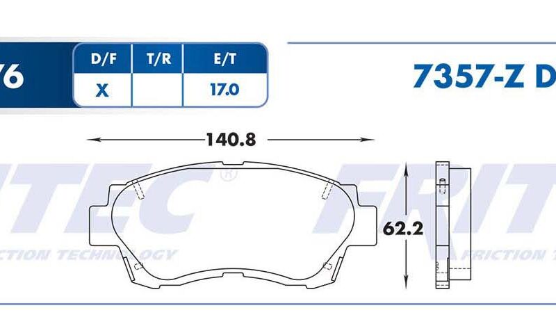 BALATA DISCO DELANTERA TOYOTA CELICA 1994-1995 LEXUS LS400 1990-1992 LEXUS SC300 1992-1998 =D476