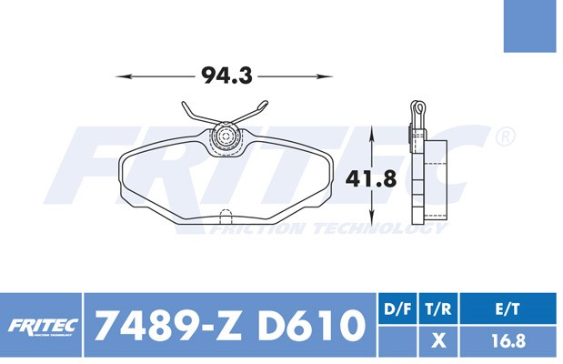 BALATA DISCO TRASERA MERCURY SABLE 1993-2005 FORD TAURUS 1993-2000 =D610