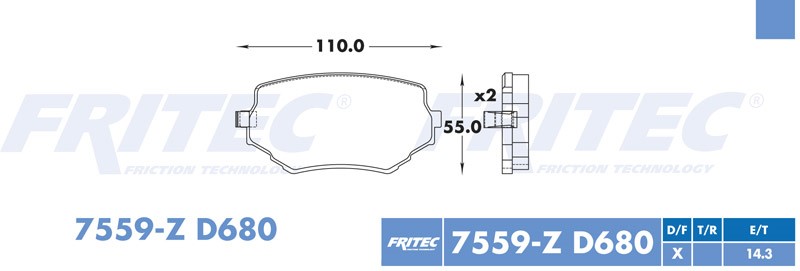 BALATA DISCO DELANTERA CHEVROLET TRUCK TRACKER 2005-2006 SUZUKI GRAND VITARA 2000-2005 SUZUKI TRUCK XL-7 2002-2004 =D680