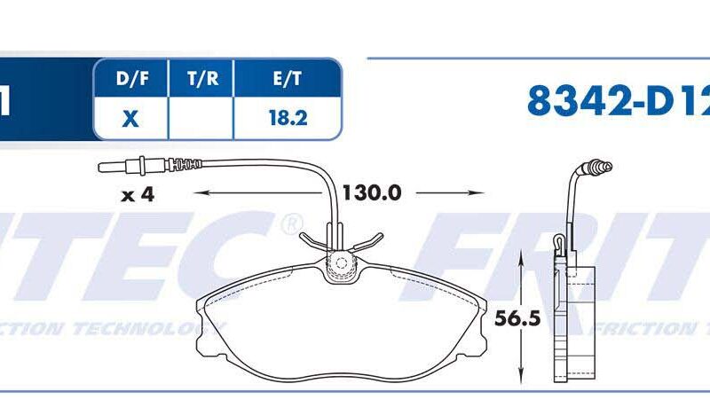 BALATA DISCO DELANTERA PEUGEOT 206 2000 PEUGEOT 306 1998-2002 PEUGEOT 306 SR 1997 PEUGEOT 406 2000-2004 RENAULT MEGANE 1995 =D1221