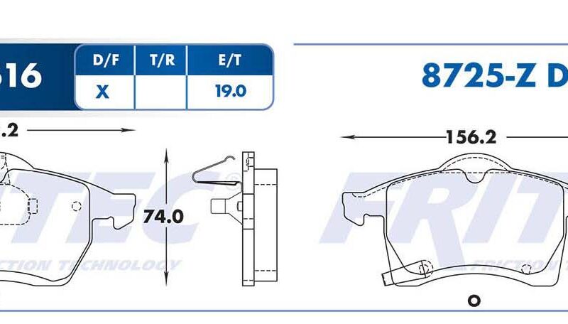 BALATA DISCO DELANTERA CHEVROLET ASTRA 2001-2008 CHEVROLET TRUCK ZAFIRA 2001-2008 =D1516