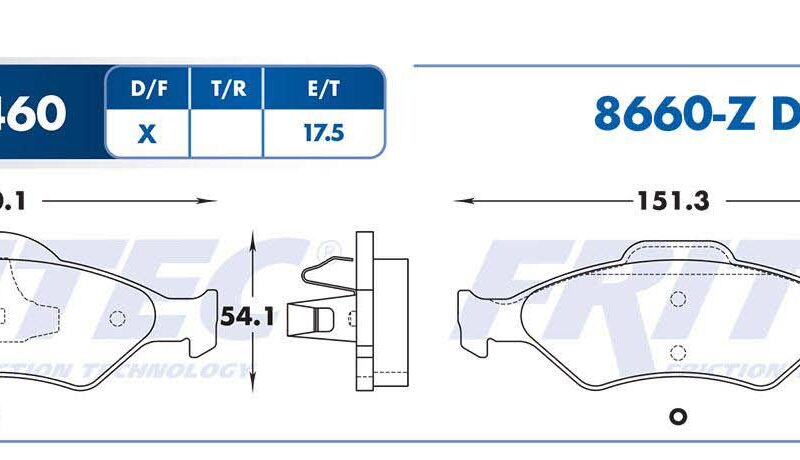 BALATA DISCO DELANTERA FORD FIESTA 2000-2002 =D1460