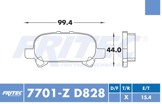 BALATA DISCO TRASERA TOYOTA CAMRY 2002-2006 AVALON 2000-2007 SOLARA 2001-2008 =D828