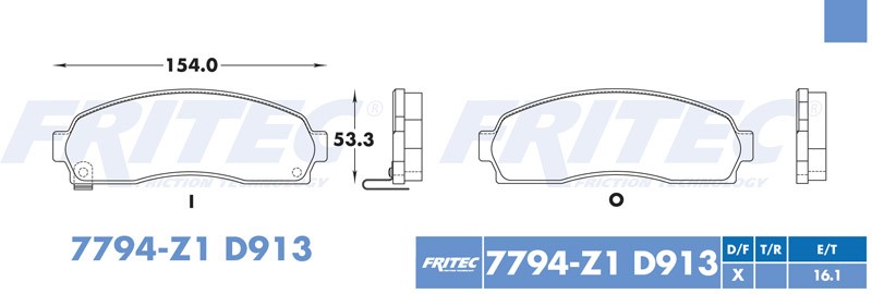 BALATA DISCO DELANTERA CHEVROLET TRUCK EQUINOX 2005-2006 PONTIAC TRUCK TORRENT 2006 =D913