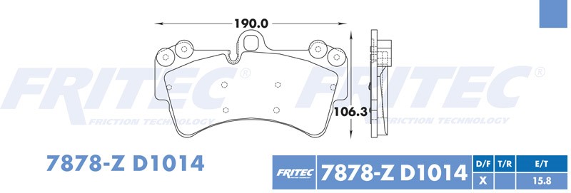 BALATA DISCO DELANTERA VOLKSWAGEN TRUCK TOUAREG 2004-2013 PORSCHE CAYENNE 2003-2010 AUDI Q7 2007-2014 =D1014