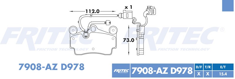 BALATA DISCO TRASERA VOLKSWAGEN JETTA A4 2006 PASSAT 2007 JETTA GTI 2007 VOLKSWAGEN TRUCK TOUAREG 2004-2014 =D978