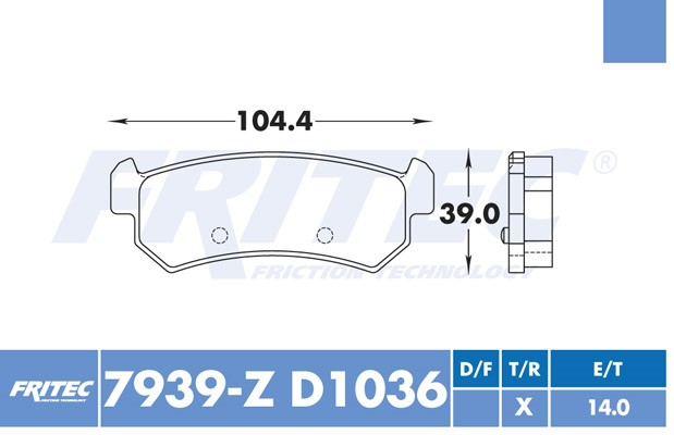 BALATA DISCO CERAMICA TRASERA CHEVROLET OPTRA 2007-2009 =M-7939-Z