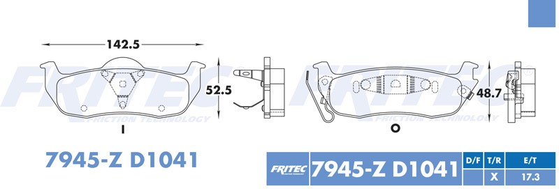 BALATA DISCO TRASERA JEEP GRAND CHEROKEE 2005-2010 NISSAN TRUCK ARMADA 2005-2014 PATHFINDER 2004 TITAN 2004-2014 =D1041