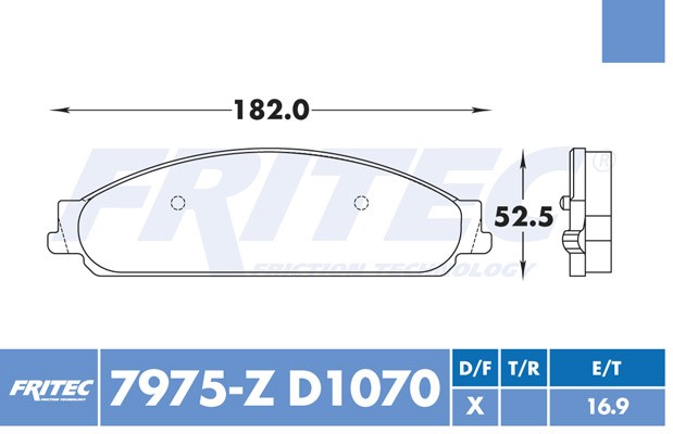 BALATA DISCO DELANTERA FORD FIVE HUNDRED 2005-2007 MERCURY SABLE 2008-2009 FORD TRUCK FREESTYLE 2005-2007 =D1070