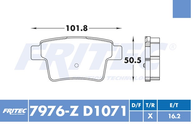 BALATA DISCO TRASERA FORD FIVE HUNDRED 2005-2007 MERCURY SABLE 2008-2009 FORD TRUCK FREESTYLE 2005-2007 =D1071