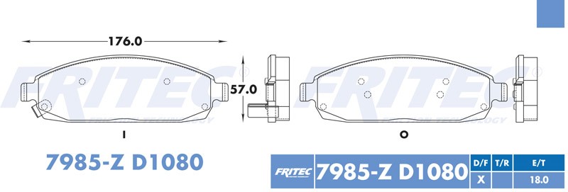 BALATA DISCO DELANTERA JEEP GRAND CHEROKEE 2005 COMMANDER 2006-2010 =D1080