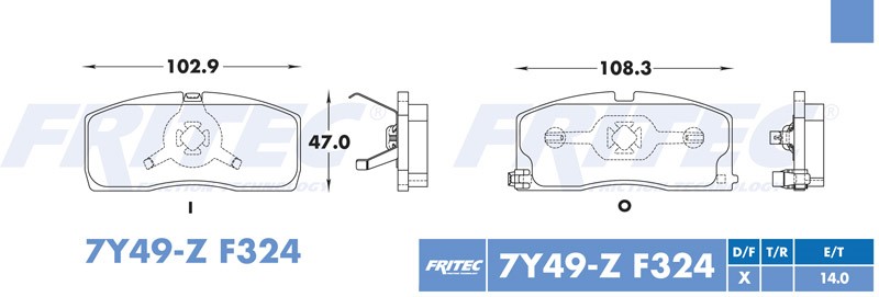BALATA DISCO DELANTERA FAW F4 2008-2010 =F324