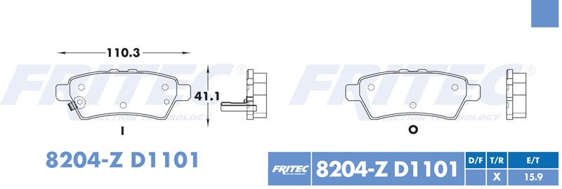 BALATA DISCO TRASERA NISSAN TRUCK PATHFINDER 2005-2012 XTERRA 2006-2007 =D1101