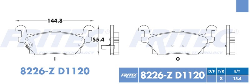BALATA DISCO TRASERA HUMMER H2 2006-2009 HUMMER H3 2006-2010 =D1120