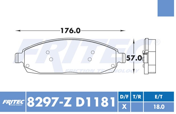 BALATA DISCO DELANTERA JEEP GRAND CHEROKEE 2006-2010= D1181