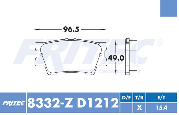 BALATA DISCO TRASERA TOYOTA TRUCK HILUX BASE 4L 2.7 LTS 2009 RAV4 BASE 4L 2.4 LTS 2006-2008 TOYOTA CAMRY BASE 4L 2.4 LTS 2009 CAMRY BASE 4L 2.5 LTS 2010-2011 MATRIX BASE 4L 1.8 LTS 2009-2013