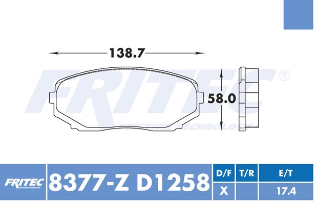 BALATA DISCO DELANTERA MAZDA TRUCK CX-7 2007-2012 FORD EDGE 2007-2015 MAZDA TRUCK CX-9 2007-2023 LINCOLN MKX 2007 FWD LINCOLN MKX 2007-2014 AWD LINCOLN MKX 2008-2010 AWD