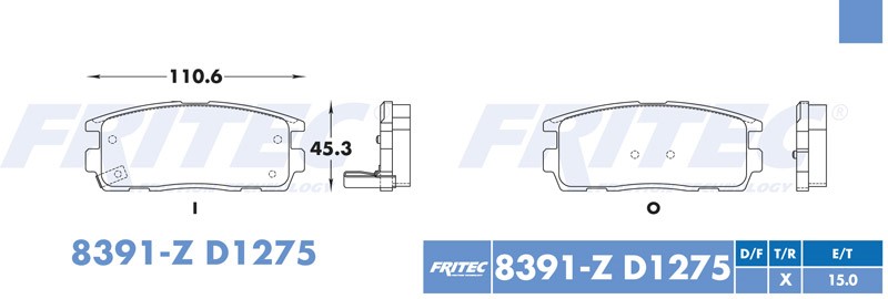 BALATA DISCO TRASERA CHEVROLET TRUCK CAPTIVA SPORT 2008-2015 EQUINOX 2007-2008 PONTIAC TRUCK TORRENT 2007-2009 GMC TRUCK TERRAIN 2011-2017 SUZUKI TRUCK XL-7 2007-2009