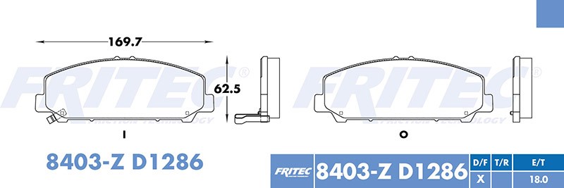 BALATA DISCO DELANTERA NISSAN TRUCK ARMADA 2007-2011 TITAN 2008-2010 INFINITI QX56 2007-2010 =D1286