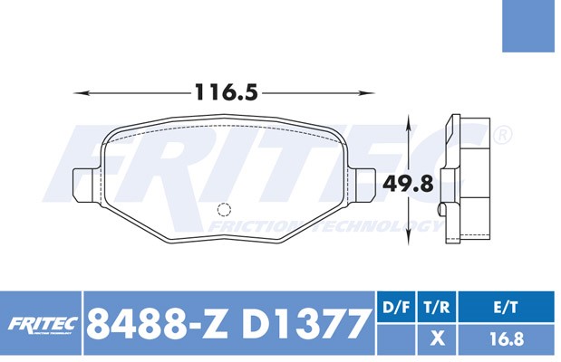 BALATA DISCO TRASERA FORD TRUCK EXPLORER 2013-2016 FORD FUSION 2011 TAURUS 2013-2014 FORD TRUCK EDGE 2011-2015 =D1377