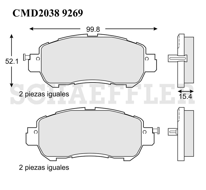 BALATA DISCO DELANTERA NISSAN VERSA 4L 1.6 LTS 2020-2023 NISSAN TRUCK KICKS 4L 1.6 LTS 2017-2023