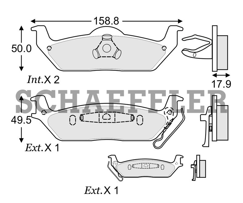 BALATA DISCO TRASERA FORD TRUCK LOBO 2004-2012 F-150 XL 2010-2011 LINCOLN TRUCK MARK LT 4X2 2006-2008 MARK LT 2010-2014