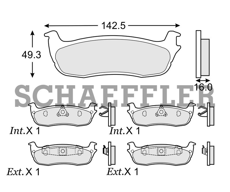 BALATA DISCO TRASERA FORD TRUCK LOBO 2000-2003 EXPEDITION 4X2 1997-1999 LINCOLN TRUCK NAVIGATOR 4X2 1998-2000