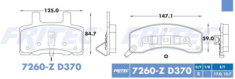 BALATA DISCO DELANTERA CHEVROLET TRUCK C2500 1988-1991 C3500 1988-1996 EXPRESS 3500 2000-2002 SILVERADO 1994-1997 =D370