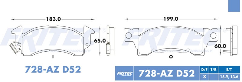 BALATA DISCO DELANTERA CHEVROLET TRUCK ASTRO 2000-2002 BLAZER 1990-1991 C10 1980-1987 GMC TRUCK G1500 1992-1993 =D52