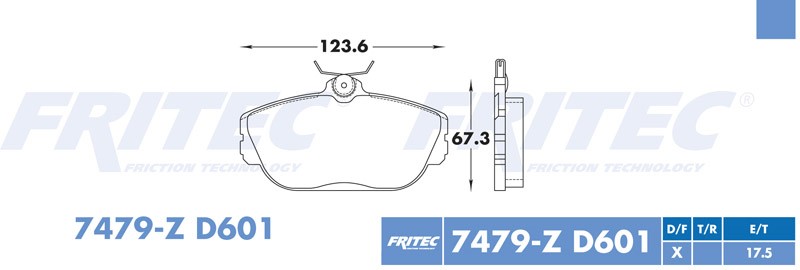 BALATA DISCO DELANTERA CHEVROLET VAGONETA 1996-1997 FORD TAURUS 1999-2000 FORD TRUCK WINDSTAR 1994-2003 =D601