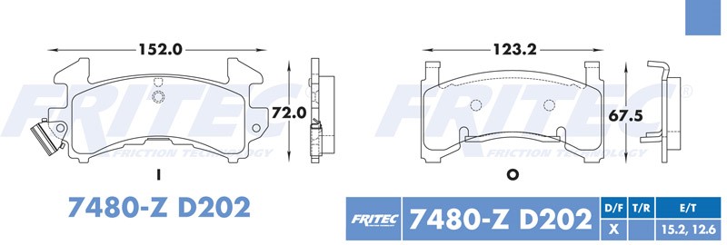 BALATA DISCO DELANTERA CHEVROLET TRUCK S10 BLAZER 1991-1994 =D202
