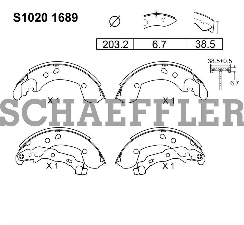 BALATA TAMBOR TRASERA NISSAN MARCH 2012-2023 VERSA 2012-2019 NOTE 2014-2019 V-DRIVE 2020-2024