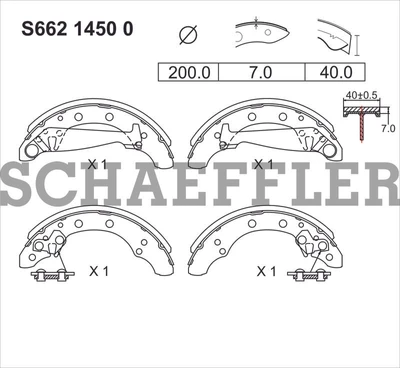 BALATA TAMBOR TRASERA VOLKSWAGEN JETTA A3 1996-1999 LUPO 2005-2009 POLO 2003-2007 POINTER 1998-2009 POINTER PICK UP 2000-2009 DERBY 1999-2009 GOL 2009-2016 GOLF A3 1993-1999 CABRIO A3 1996-2002 VOLKSWAGEN CROSSFOX 2007-2017 =1450