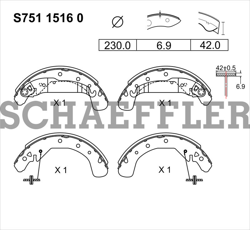 BALATA TAMBOR TRASERA CHEVROLET TRUCK TORNADO 2004-2020 MERIVA 2004-2007