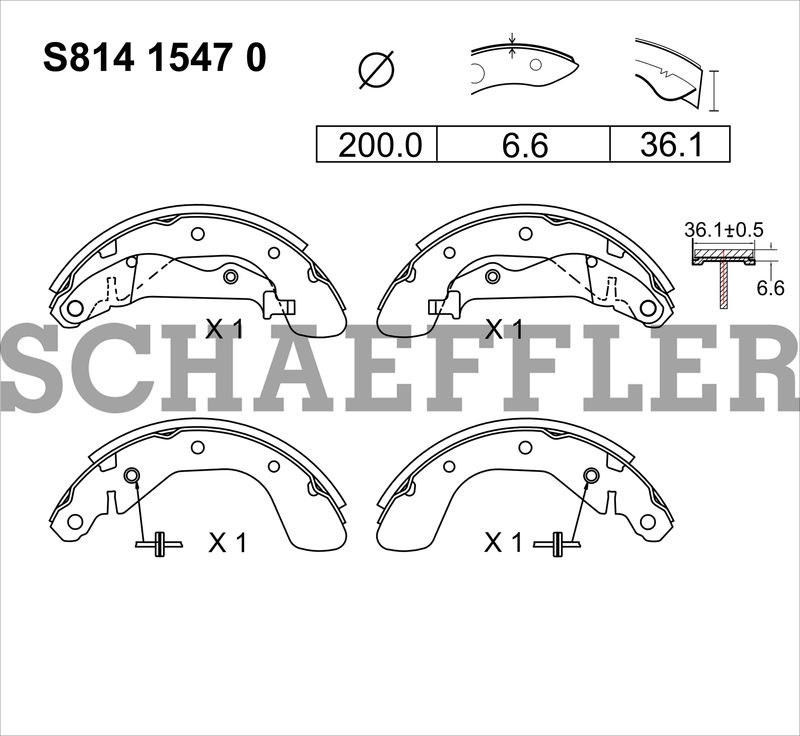 BALATA TAMBOR TRASERA CHEVROLET AVEO 2008-2018 BEAT 2018-2021 SONIC 2012-2017 SPARK 2011-2021 SPARK CLASSIC 2016-2017 PONTIAC G3 SEDAN 2007-2009 1547