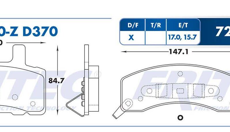 BALATA DISCO DELANTERA CHEVROLET TRUCK C2500 1988-1991 C3500 1988-1996 SILVERADO 1994-1997 SUBURBAN 2500 1992-1999 =D370
